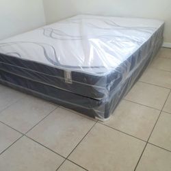 NEW QUEEN-SIZE MATTRESS AND BOX SPRING