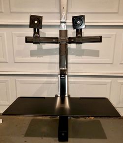 WorkFit-S Dual Sit-Stand Desk Converter, Like New Condition