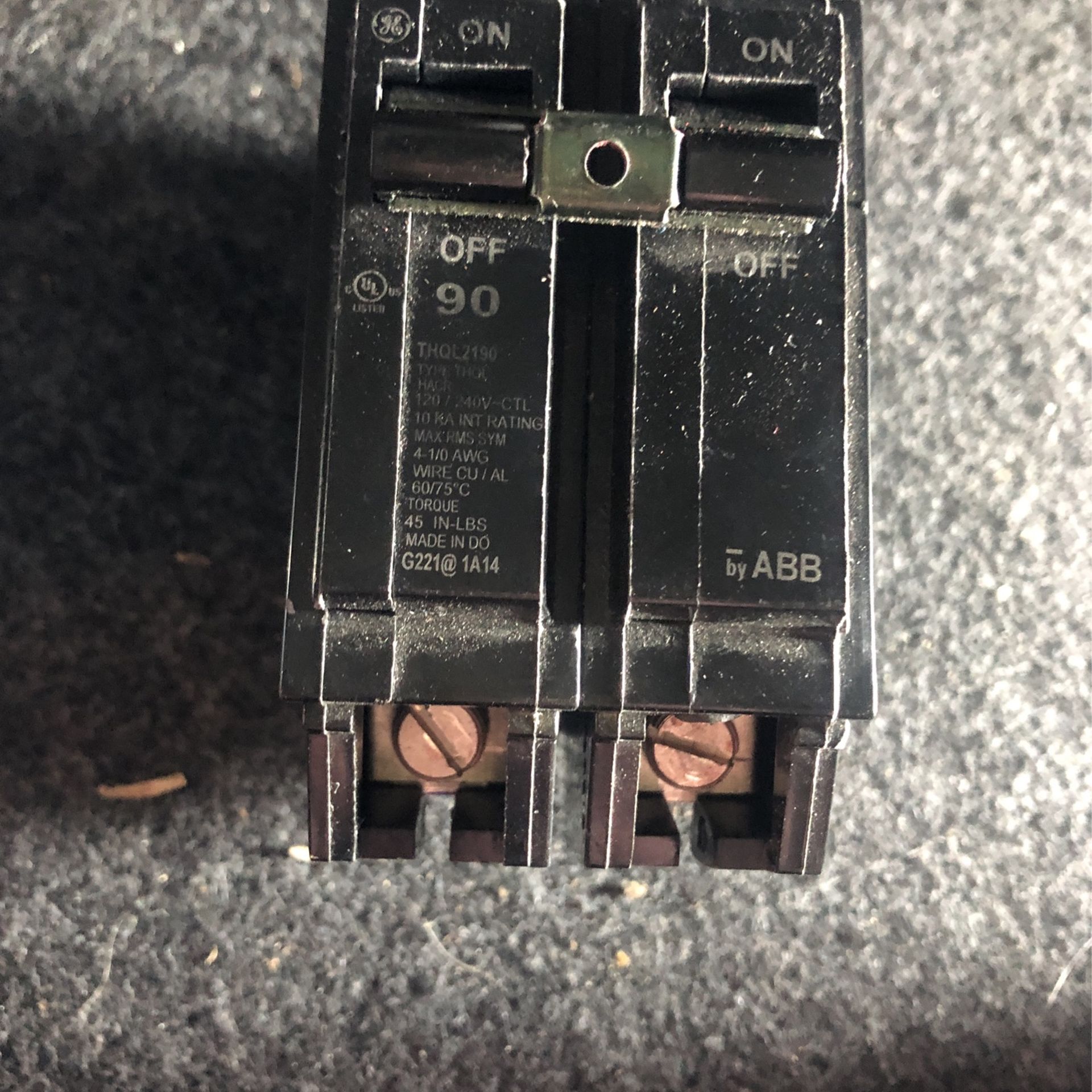 GE Q LINE 90 Amp 2in Double Pole Circuit Breaker