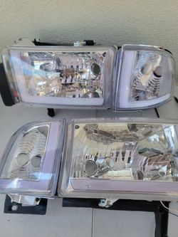 94-01 Ram LED Headlights Luces Micas Calaveras Faros Faroles 