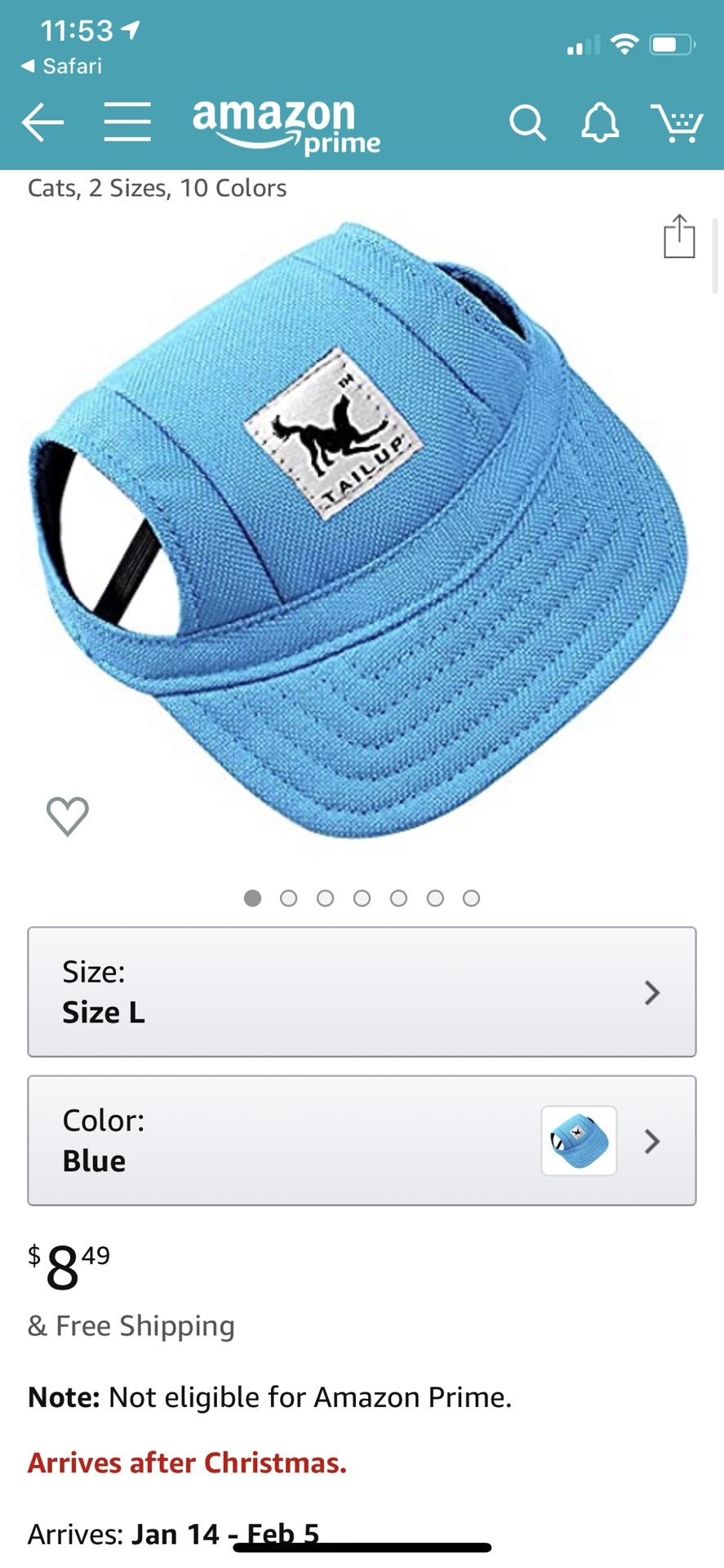 2 L (fit small - med dog) Tail Up Hats and Small Pawzo Rubber Dog Boots