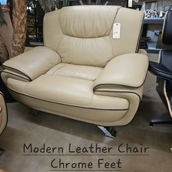 Chair Leather w/ Chrome feetWe are located at 2811 East Bell road. Another Time Around Furniture.