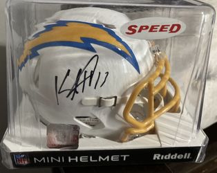 Los Angeles Chargers Mini Helmet Signed KEENEN ALLEN Beckett COA