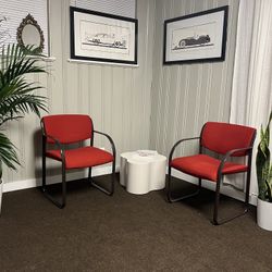 Pair Of Steelcase Armchairs 