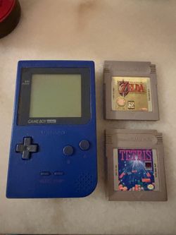 Gameboy Pocket Zelda and Tetris