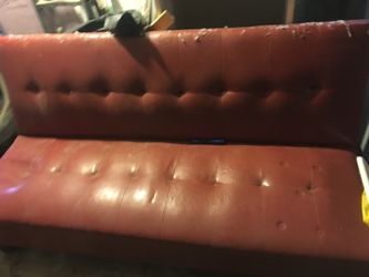 Vintage couch. Folds back to lay down. $100. Somewhere on the top edge