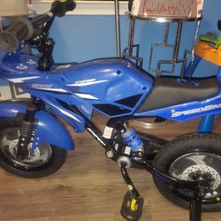 Bike New!! And silverado battery car, only 2 uses