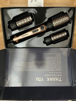 Beauty meter Rotating Hot Air Brush, W/ 2 Interchangeable Brushes