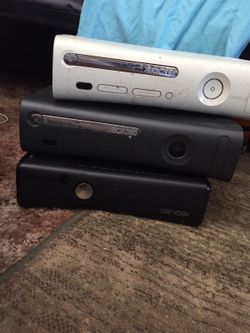 Xbox 360 white black glossy black
