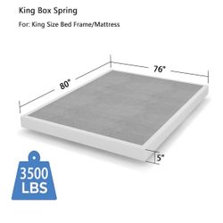 5 Inches King Box Spring 