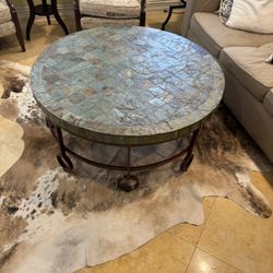 High End, Green Slate Coffee Table. Excellent Condition.