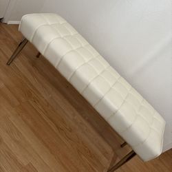 Faux Leather Modern Bench 