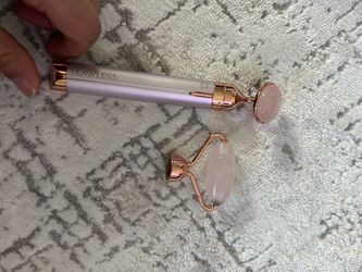 Rose Quartz Facial Roller & Electric Face Massager Set – Like New MOVING OUT SALE