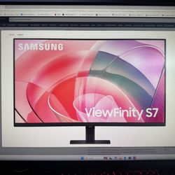 SAMSUNG ViewFinity S7 32-Inch 4K UHD, High Resolution Monitor, Multiple Ports, Advanced Eye Care, Easy Setup Stand, S70D Series, LS32D702EANXGO, HDR10