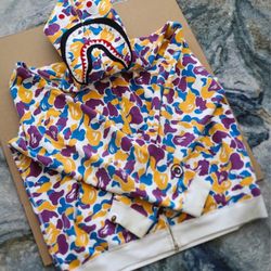BAPE LA Store 5th Anniversary LA Camo Shark Full Zip Hoodie