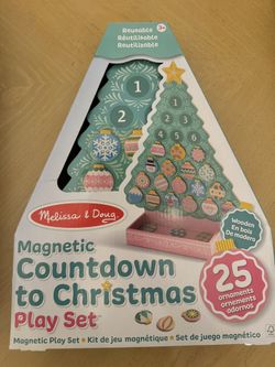 Melissa & Doug Wooden Magnetic Countdown To Christmas Playset