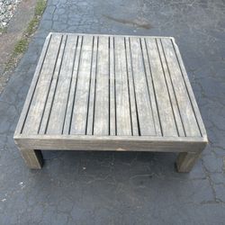 Outdoor Wood Table Grey White Wash Rustic 
