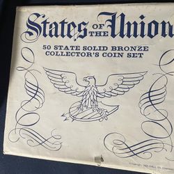 States Of The Union , 50 State Solid Bronze Collector’s Coin Set 
