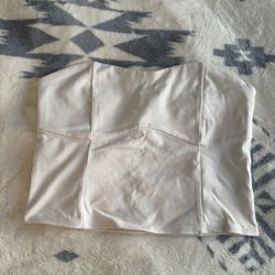 Tube Top Women’s Smocked Lined Bust  Ponte Cream A New Day Medium