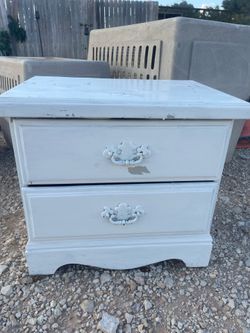 White nightstand
