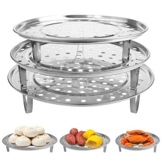 3PCS Steamer Rack~Stainless Steel Canning Racks~Cooking Food Vegetable Steaming Trays~Steaming Stand