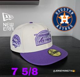 New Era Exclusive Houston Astros 45th Year Anniversary Patch Fitted Hat 7 5/8