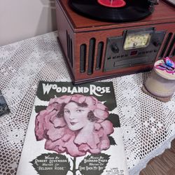 Antique Sheet Music Woodland Rose 1910s Floral Art Cover