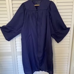 Graduation Ceremony Blue Gown and Cap.