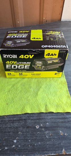 RYOBI 40V LITHIUM HIGH PERFORMANCE EDGE BATTERY AH4.0 BRAND NEW