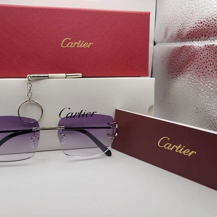 Cartier Rimless Glasses(Purple)