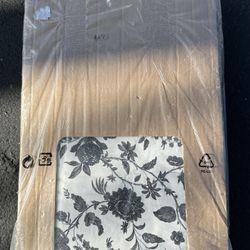 Ektorp IKEA Couch Cover 2 Set Sofa Flora Black White 100% Cotton 