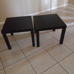 2 Ikea Black End Tables