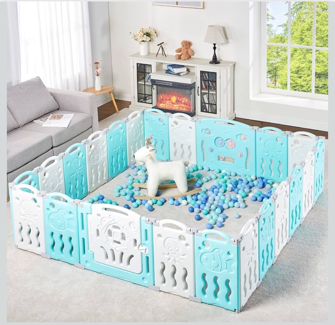 Albott Baby Playpen and Playard with 22 Panels