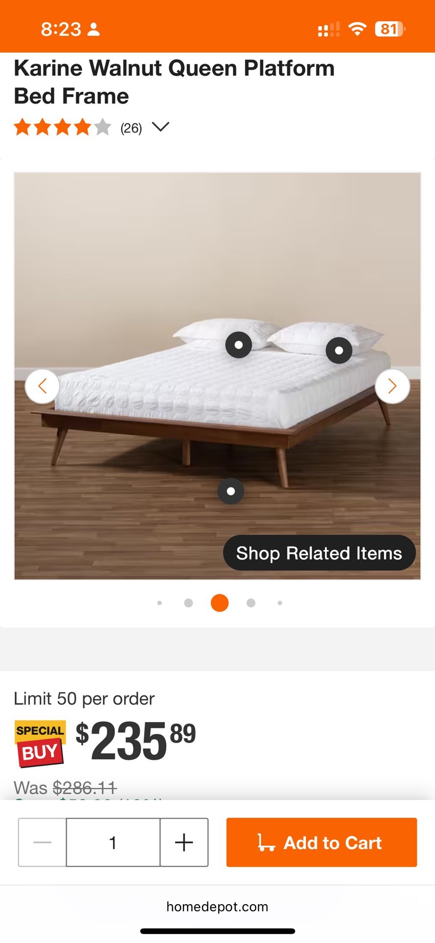 Queen Sized bed Frame