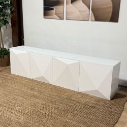 *return* Massive White Gloss 94" Buffet Server (Retail $2799)