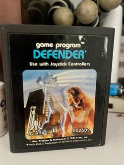 Atari 2600 Defender Game Program Cartridge  Video Game Cartridge 1981