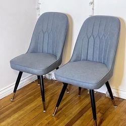 Dining Chair Side Chair Accent Chair Leisure Chair Upholstered Chair with Metal Legs Set of 2 for Home Kitchen Office Bistro Cafe