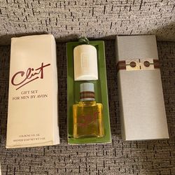 NEW Vintage Clint  Set for Men by Avon Cologne 5 FL. OZ. Shower Soap 5 OZ.