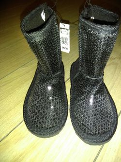 Black Glitter Girl boots