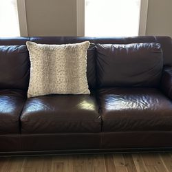 Brown leather Couch
