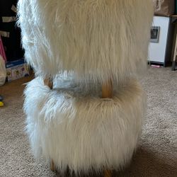 Faux Fur Stool