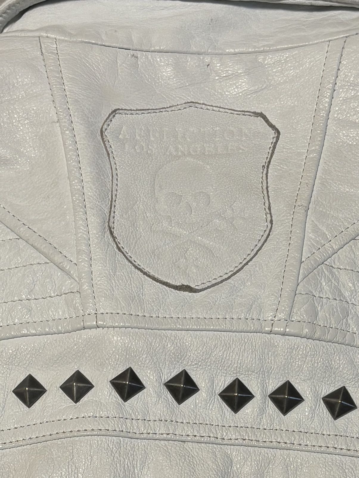 AFFLICTION White Leather Jacket / Beautiful