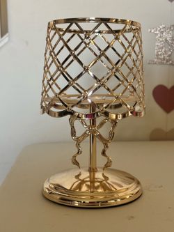 Bath and Body Works Gold Bow Candle Holder