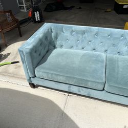 Teal Couch-vintage Looking Style 
