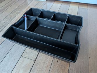 Deep desk drawer organizer tray for office supplies and accessories
