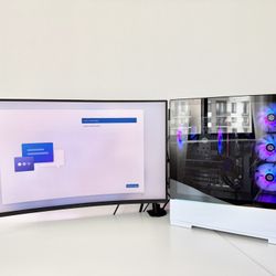 ⚪️ Gaming Streaming PC ⚪️ Ryzen 7 Gaming PC + 32” 180Hz Curved Monitor – RX 9060 XT – 16GB DDR5 ⚪️