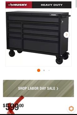 Husky Heavy-Duty 52 in. 9-Drawer Matte Black Rolling Tool Cabinet