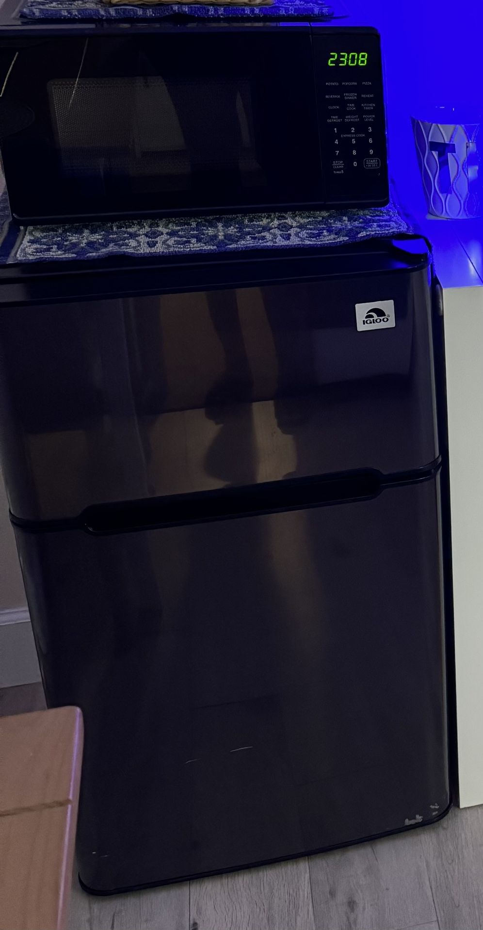 Mini Fridge + New Mini Microwave