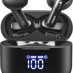 TOZO Tonal Fits T21 Wireless Earbuds, 5.3 Bluetooth Headphone, Sem in Ear with Dual Mic Noise Cancelling, IPX8 Waterproof, 44H Playback Stereo Sound w