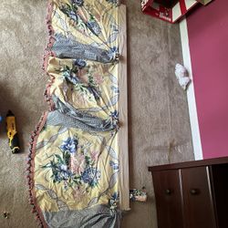 Bedding Set With Window Curtains 